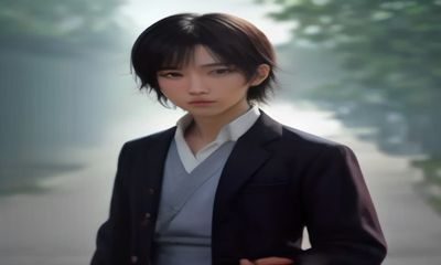 两件颜色相近的JK制服平铺对比拍摄的桌面场景，光线均匀便于对比细节
